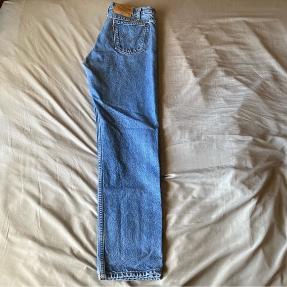 Vintage Orange Tab Levis 505 Jeans Mens 34x32 Blue Straight Leg - Picture 3 of 8